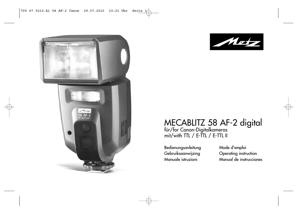 Metz SCA 3000 C-M1 Cable de conexión
