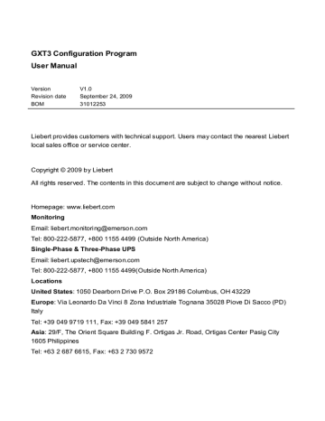 Emerson GXT3-3000RT120 User manual | Manualzz