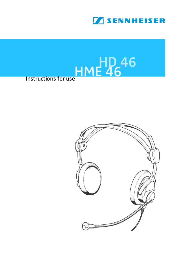 Sennheiser HME 46 K, HME 46-C Specification | Manualzz