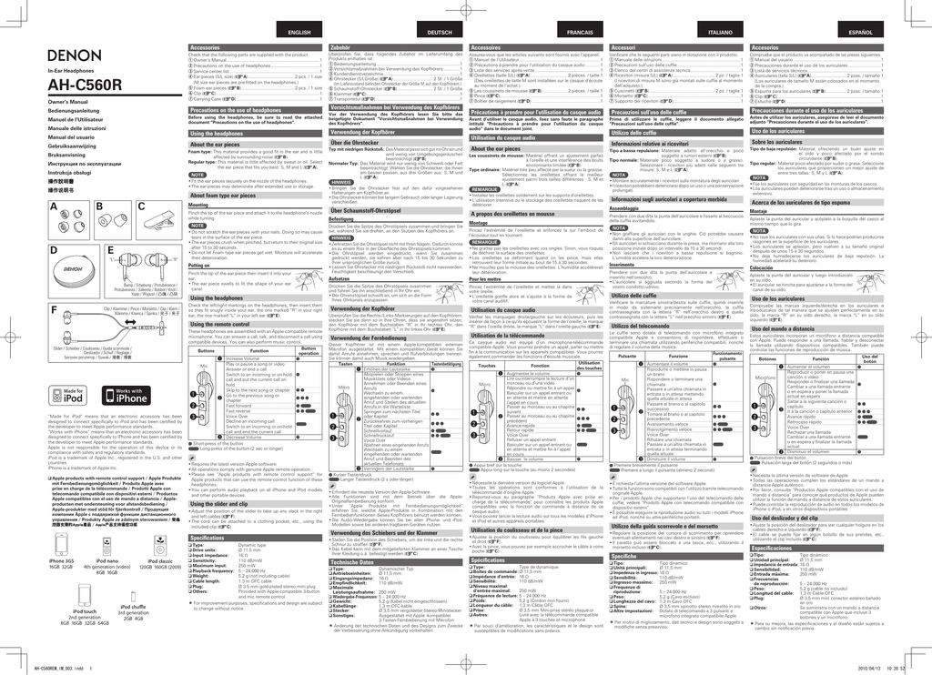 Denon Ah C560r Owner S Manual Manualzz