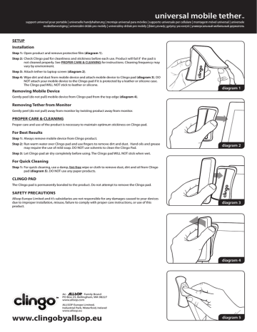 Allsop Universal Mobile Tether Manual | Manualzz