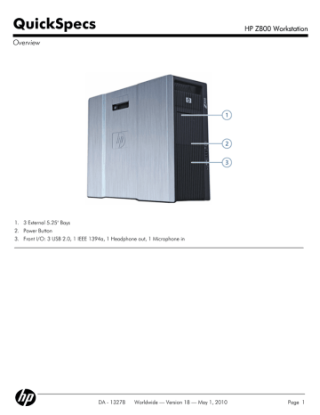 HP Z Z800 Specification | Manualzz