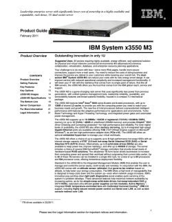 Ibm X3650 M3 Datasheet Download