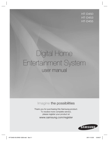 Samsung HT-D455 Benutzerhandbuch User manual | Manualzz
