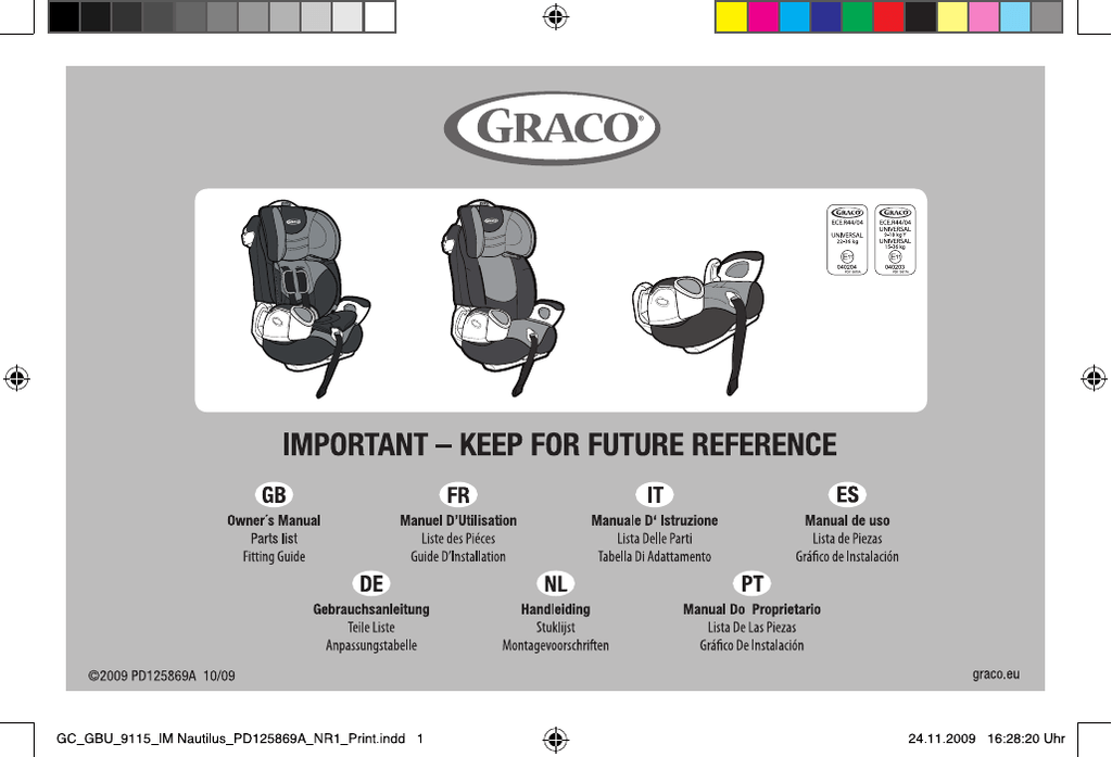 graco nautilus siège auto