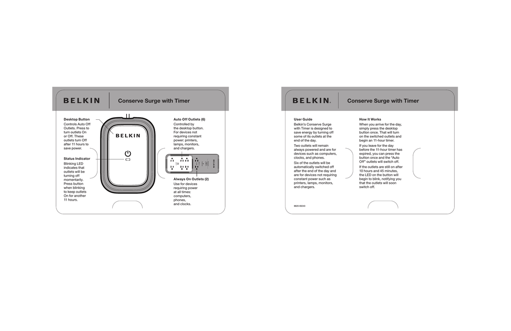 Belkin CNS08-T-06 User guide | Manualzz