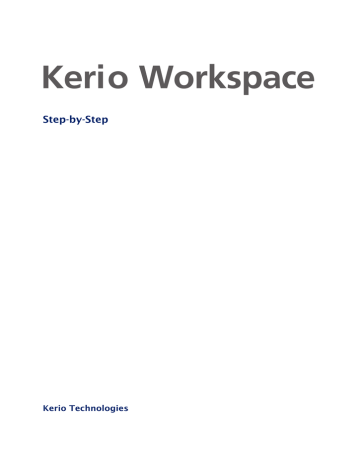 Kerio Workspace, 5u Datasheet | Manualzz
