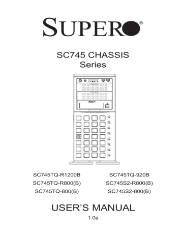 Supermicro SuperChassis 745TQ-R920B User's manual | Manualzz