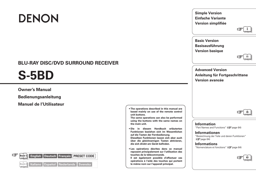 Denon CARA Owner's manual | Manualzz