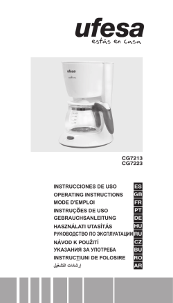 UFESA CG7213 - Operating instructions, Owner's manual | manualzz.com