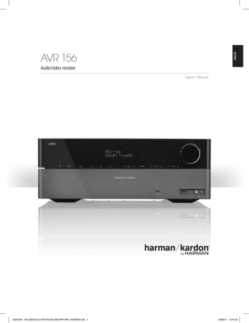 Harman/Kardon AVR 156 Owner's manual | Manualzz