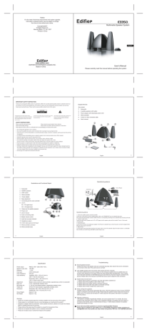 Edifier E3350 User S Manual Manualzz