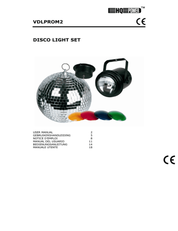 HQ Power Disco light kit Manuel utilisateur | Manualzz