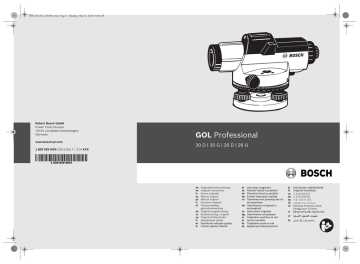 Bosch GOL 20 G Professional, GOL 26 D Professional, GOL 26 G Professional, GOL 20 D Professional Инструкция по эксплуатации | Manualzz