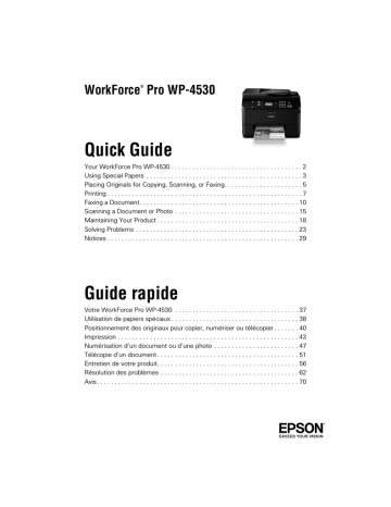 Epson WorkForce Pro WP-4530 Quick guide | Manualzz