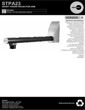 Omnimount Stpa23 Instruction Manual Manualzz