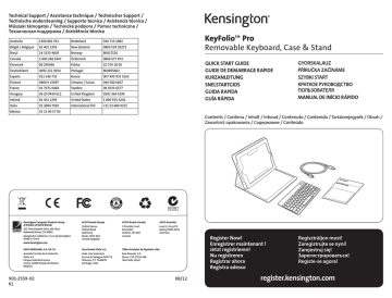 Kensington KeyFolio Pro Removable Keyboard, Case and Stand, KeyFolio