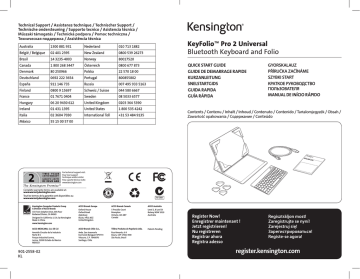 Kensington P3538-K39519US, KeyFolio Pro 2, KeyFolio Pro Universal El manual del propietario | Manualzz