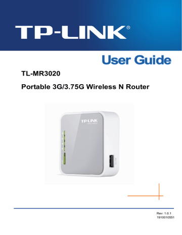TP-LINK TL-MR3020 router Specification | Manualzz