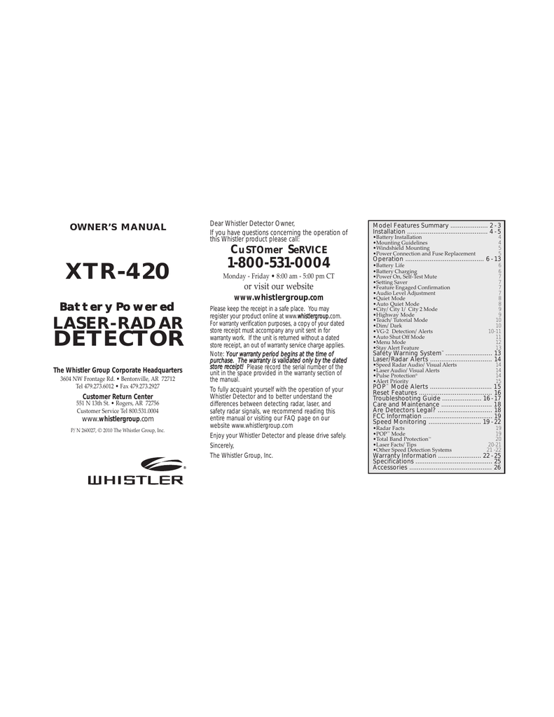 Антирадар xtr 265 инструкция