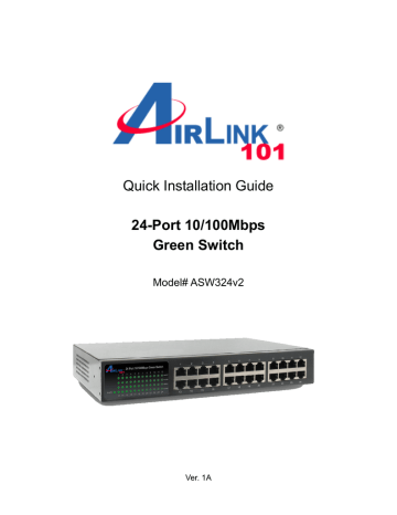 AirLink ASW324V2 network switch Installation guide | Manualzz