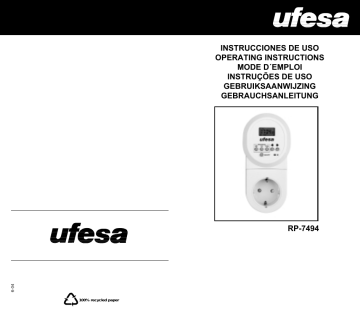 UFESA RP-7494 Operating instructions | Manualzz