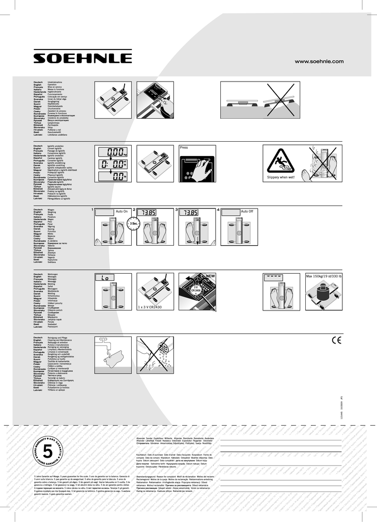 Soehnle Alpha User Manual Manualzz