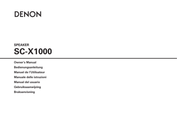 Denon SC-X1000 Owner's manual | Manualzz
