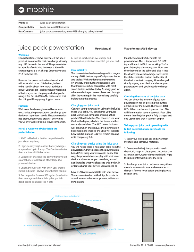 Mophie Powerstation Manualzz