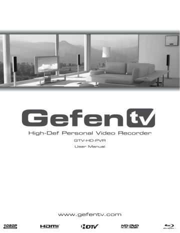 Gefen EXT-HD-PVR digital video recorder User manual | Manualzz