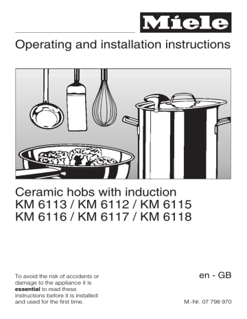 Miele KM6118 Installation Instructions | Manualzz