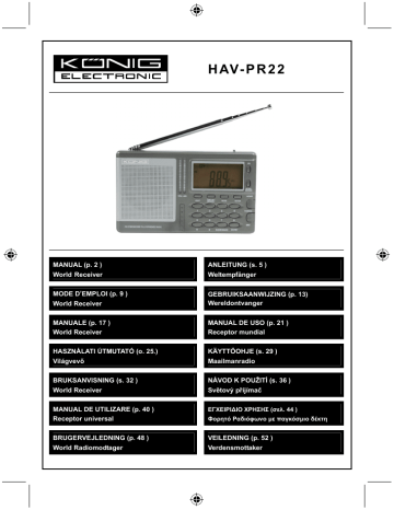 König HAV-PR22 Specification | Manualzz
