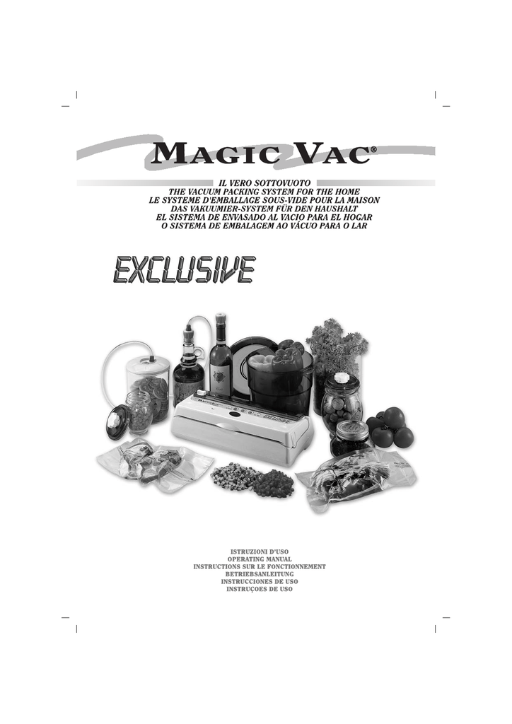 Magic Vac Exclusive Operating instructions