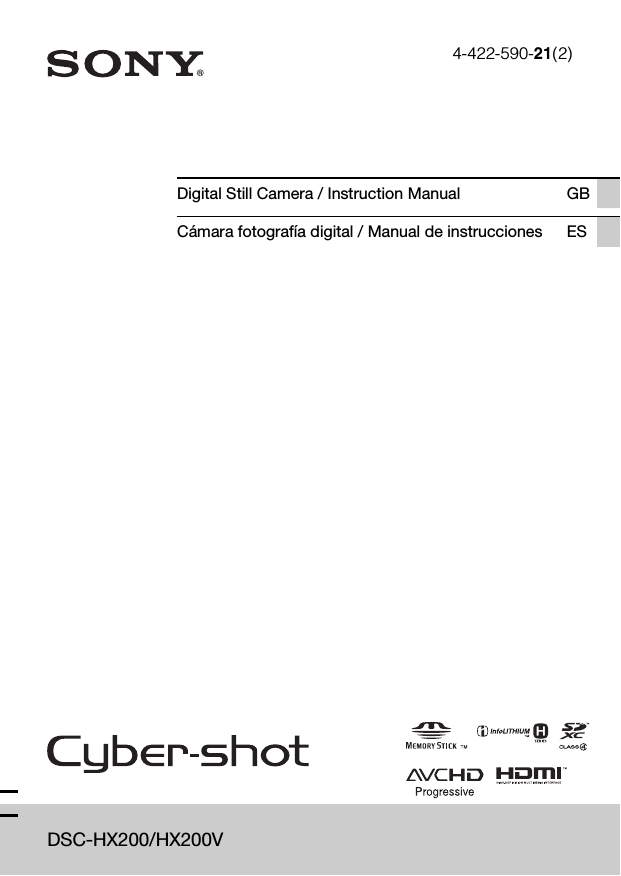 Sony DSC-HX200V User manual Operating instructions | Manualzz