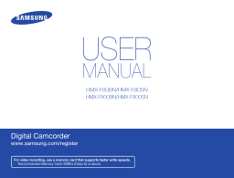 Samsung HMX-F80BN hand-held camcorder User manual