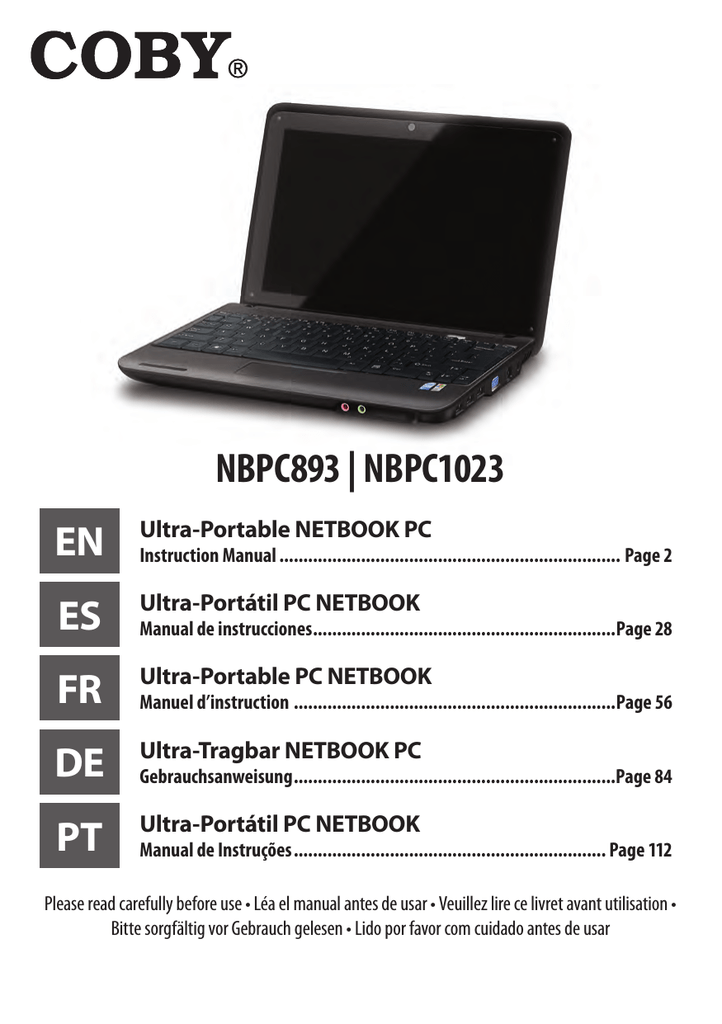 COBY electronic NBPC1022, NBPC892, NBPC893, NBPC1023 Instruction manual |  Manualzz