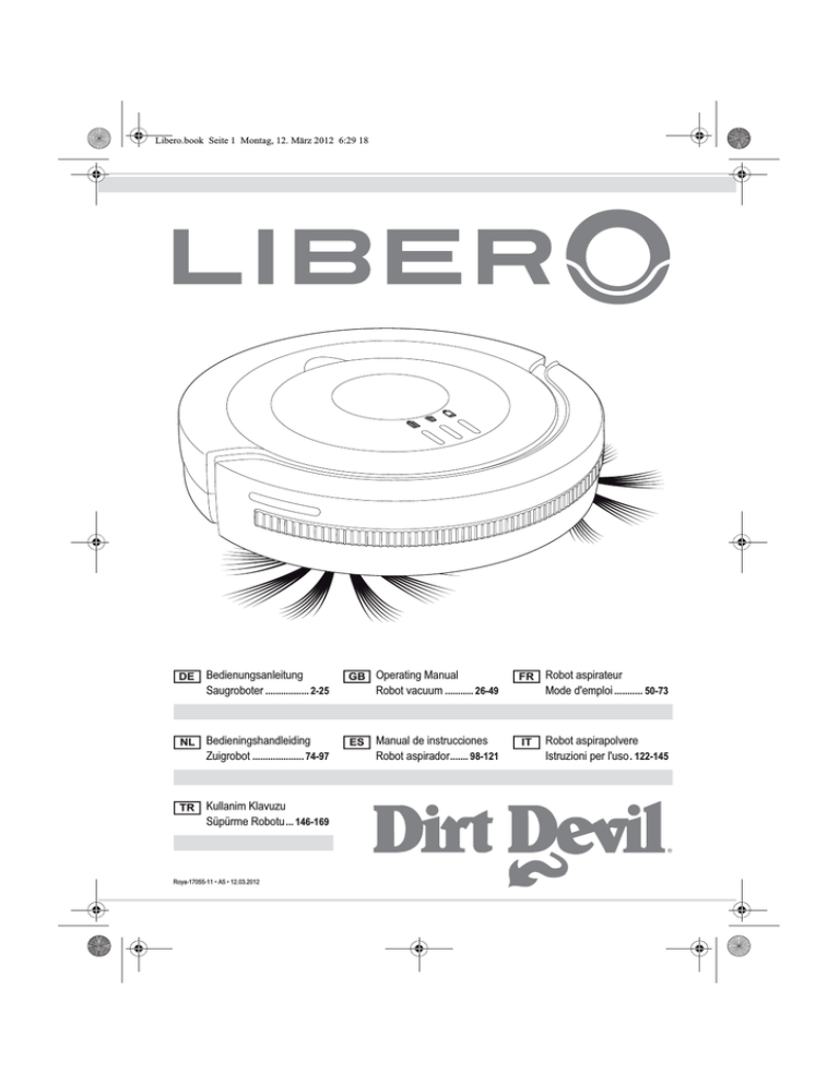 Dirt Devil Libero M606 Libero Datasheet Manualzz