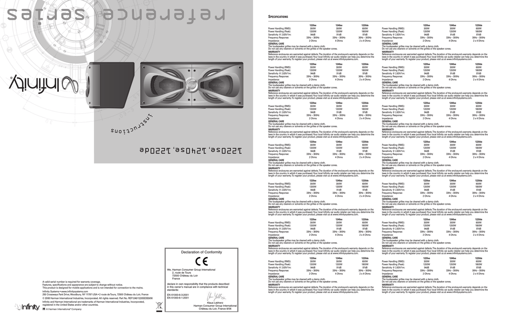 infinity 1220se