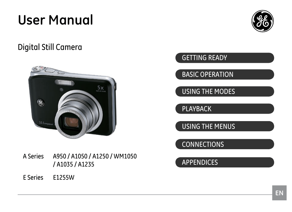 ge a1035 digital camera