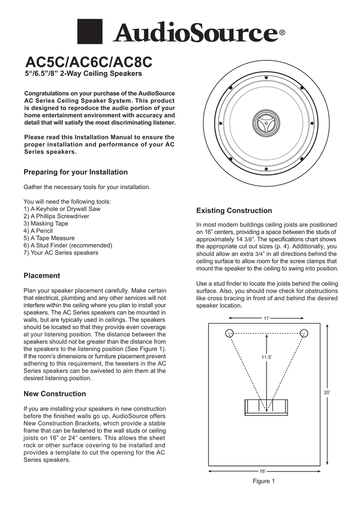 Audiosource Ac5c Loudspeaker Manualzz Com