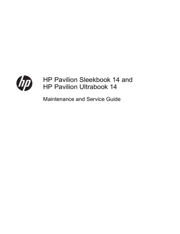 HP Pavilion Sleekbook 14-b000si User Maintenance and Service Guide | Manualzz