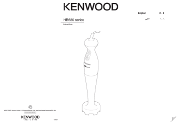 Kenwood Hb684 Hb680p Hand Blender Hb6 Hand Blender Hb 6 Hb 680 Hb680 Hb6 Owner S Manual Manualzz