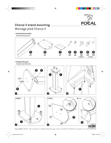 Focal Chorus S 700 V Manual | Manualzz
