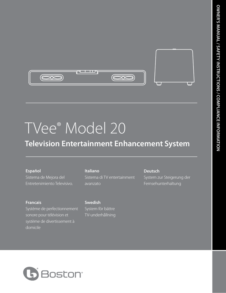 boston tvee model 20 soundbar