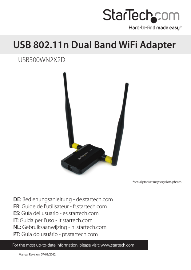 150Mbps Dual Band 2.4Ghz Wireless USB WiFi Network Adapter Antenna 802.11N ES