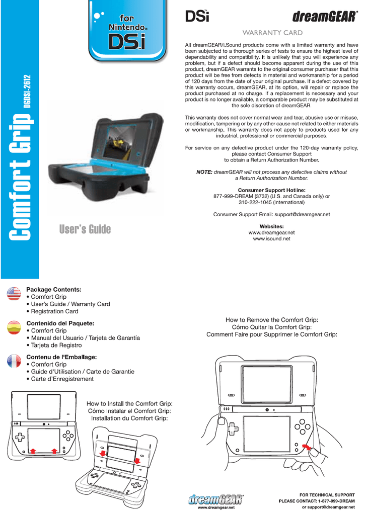 Dreamgear Comfort Grip Manualzz Com
