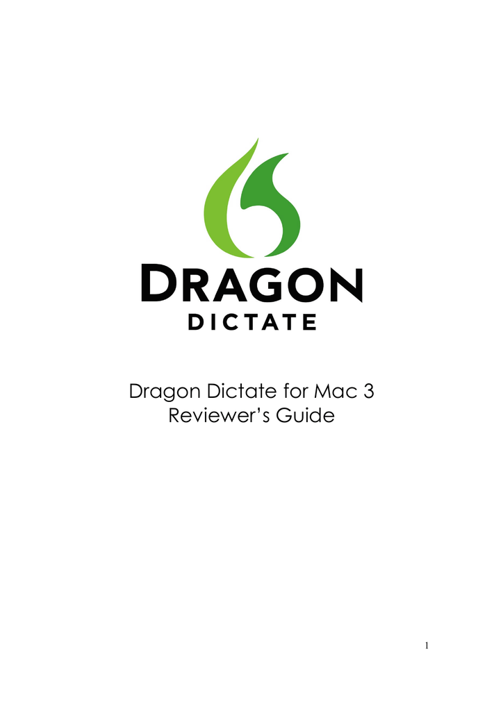 nuance dragon dictate for mac 3