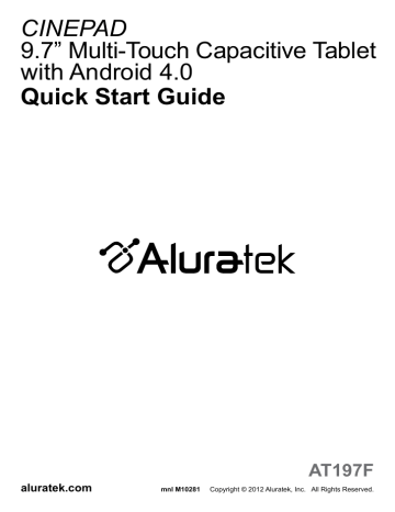 Aluratek CINEPAD 9.7 4GB Black, Silver Manual | Manualzz