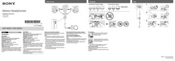 Sony MDR-XB90EX User manual Operating instructions | Manualzz