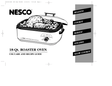 Nesco 4818-25-20 Use and Care Manual User guide | Manualzz